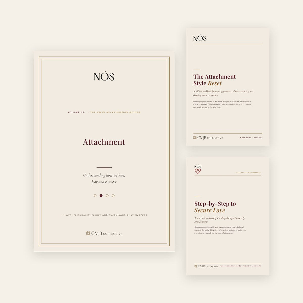 Attachment, The Attachment Style Reset and Step-by-Step to Secure Love, shown together